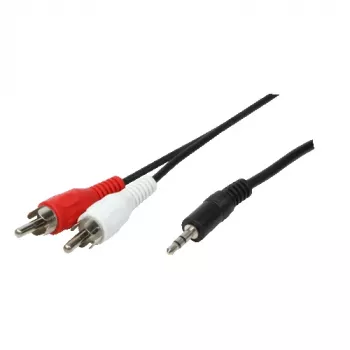 LogiLink 3,5-mm-Klinkenstecker auf 2x RCA-Cinch-Audiokabel 1,5 m Schwarz