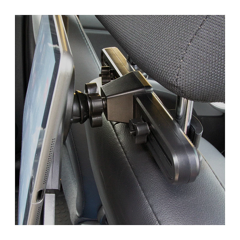 Logilink AA0121 Tablet-Rückbank-Halterung fürs Auto – Kopfstützenhalterung für 7-11'' Tablets, iPads & E-Reader, 360° drehbar, Schwarz
