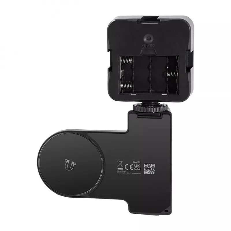 Logilink AA0173 Magnetischer Telefon-Griff mit LED-Fülllicht, Schwarz, Wiederaufladbar, MagSafe-kompatibel, 3 Lichtmodi