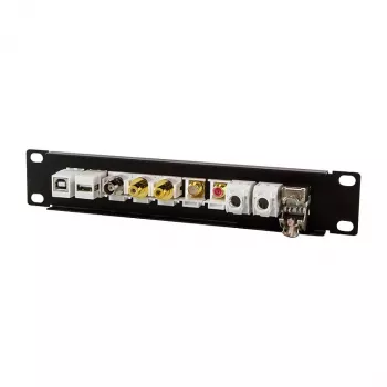 LogiLink ACT108 10-Port Keystone Patch Panel, 10-Inch Rack, 1U, Schwarz