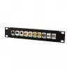 LogiLink ACT108 10-Port Keystone Patch Panel, 10-Inch Rack, 1U, Schwarz