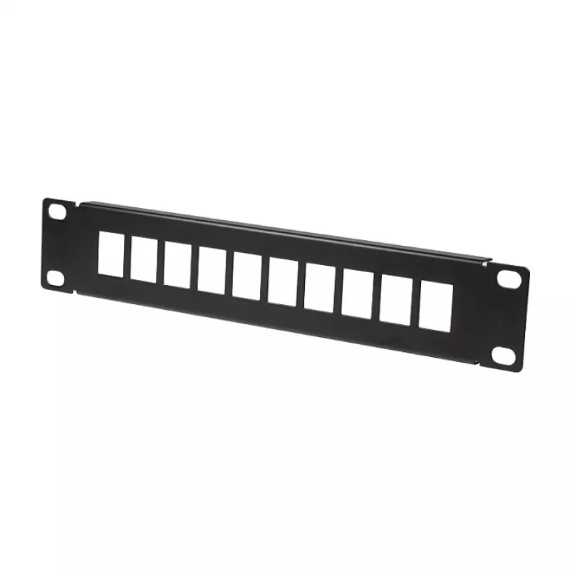 LogiLink ACT108 10-Port Keystone Patch Panel, 10-Inch Rack, 1U, Schwarz