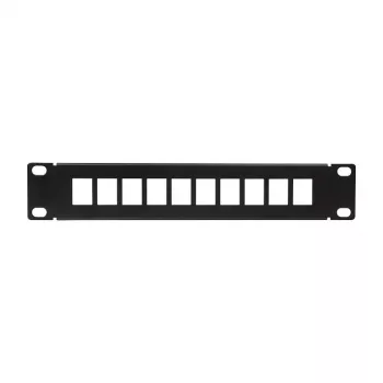 LogiLink ACT108 10-Port Keystone Patch Panel, 10-Inch Rack, 1U, Schwarz
