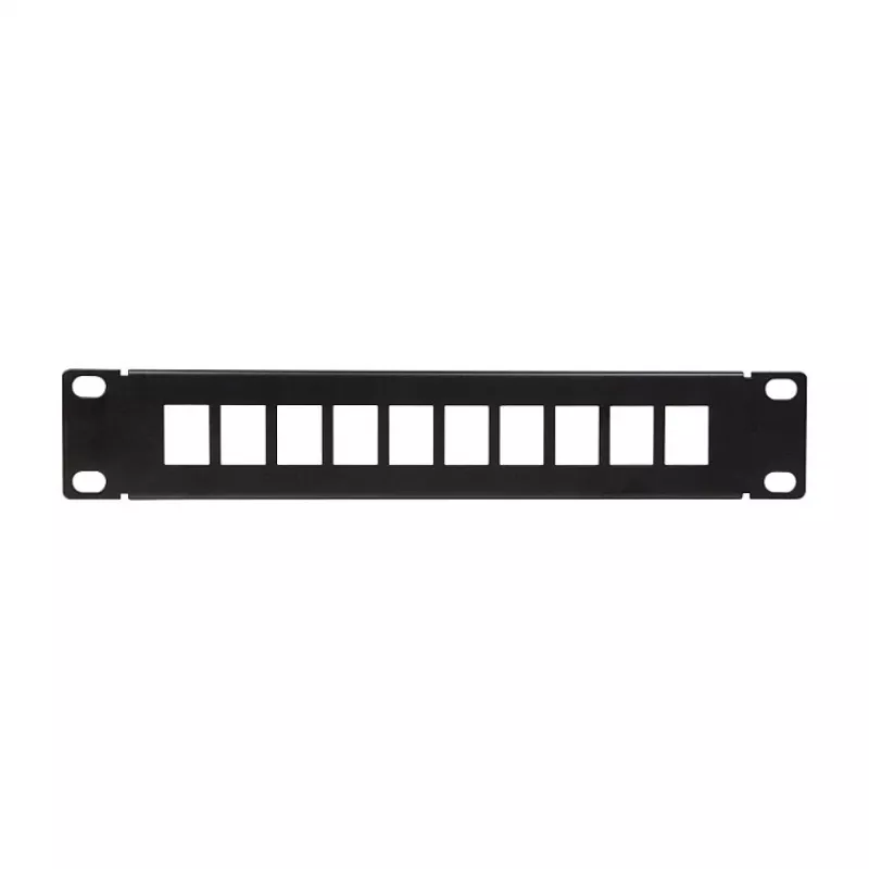 LogiLink ACT108 10-Port Keystone Patch Panel, 10-Inch Rack, 1U, Schwarz