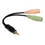 Logilink Audio-Klinkenadapter, 4-polig, 3,5 mm Stereo-Stecker auf 2x 3,5 mm Kupplung, 0,15 m
