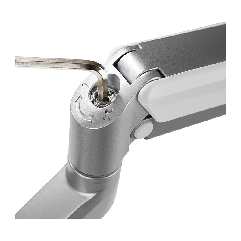 LOGILINK BP0088 TIS 17-32 Dual Monitor Mount – 2x 9kg Gas Spring, Silber, VESA 75/100, Klemme/Grommet