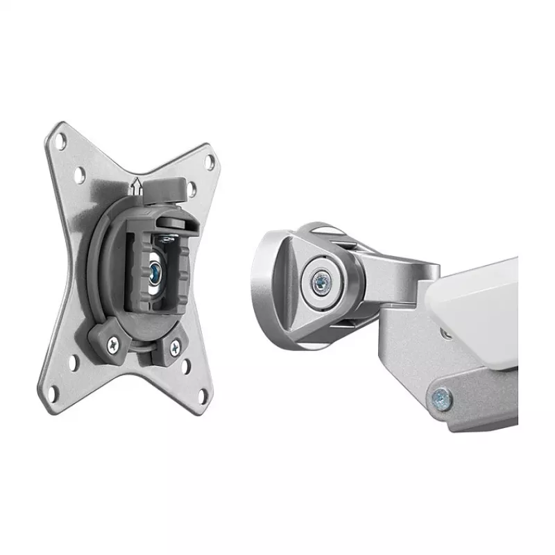LOGILINK BP0088 TIS 17-32 Dual Monitor Mount – 2x 9kg Gas Spring, Silber, VESA 75/100, Klemme/Grommet