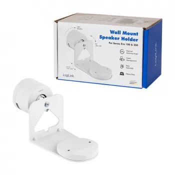LogiLink BP0207W Lautsprecher-Wandhalterung für Sonos Era 100 & Era 300, Weiß, max. 5 kg