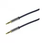 LogiLink CA10030 Premium 3.5mm TRS Klinkenkabel, Metallstecker, Blau, 0.3m