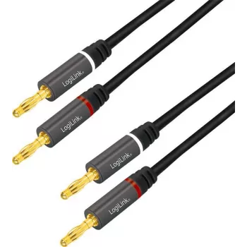 LogiLink CA1210 Audiokabel 3 m Banane 2 x Banane Schwarz
