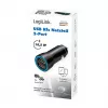 LogiLink PA0285 2-Port USB-Autoladegerät 10,5 W, LED-beleuchtet, Schwarz