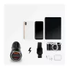 LogiLink PA0285 2-Port USB-Autoladegerät 10,5 W, LED-beleuchtet, Schwarz