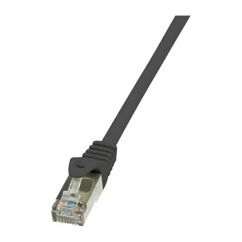LogiLink Cat.6 F/UTP Patchkabel, 0,25 m, Schwarz, EconLine