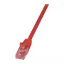 LogiLink Cat.6 U/UTP Patchkabel, Kupfer, Rot, 0,5 m, PrimeLine