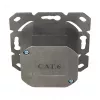 LOGILINK Cat.6 Wanddose 2xRJ45 STP Horizontal, Reinweiß