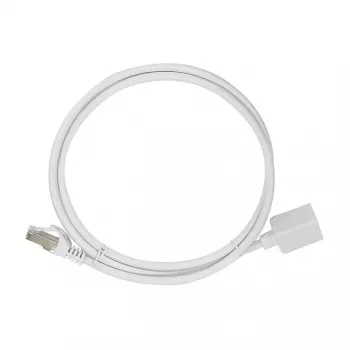 Logilink Cat.6A S/FTP Premium Patchkabel-Verlängerung - Weiß, 5m (RJ45 Stecker auf Buchse)