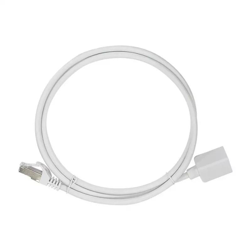 Logilink Cat.6A S/FTP Premium Patchkabel-Verlängerung - Weiß, 5m (RJ45 Stecker auf Buchse)