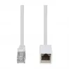 Logilink Cat.6A S/FTP Premium Patchkabel-Verlängerung - Weiß, 5m (RJ45 Stecker auf Buchse)