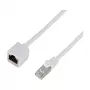 Logilink Cat.6A S/FTP Premium Patchkabel-Verlängerung - Weiß, 5m (RJ45 Stecker auf Buchse)