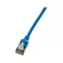 LogiLink Cat.6A S/FTP SlimLine Patchkabel, TPE-Mantel, Blau, 5,0 m