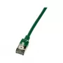 LogiLink Cat.6A S/FTP TPE SlimLine Patchkabel, 0,5 m, Grün