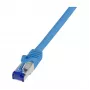 LogiLink Cat.6A S/FTP Ultraflex Patchkabel, GHMT-zertifiziert, Blau, 0,5 m
