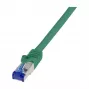 LogiLink Cat.6A S/FTP Ultraflex Patchkabel, GHMT-zertifiziert, Grün, 1,0 m