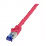 LogiLink Cat.6A S/FTP Ultraflex Patchkabel, GHMT-zertifiziert, Rot, 1,0 m