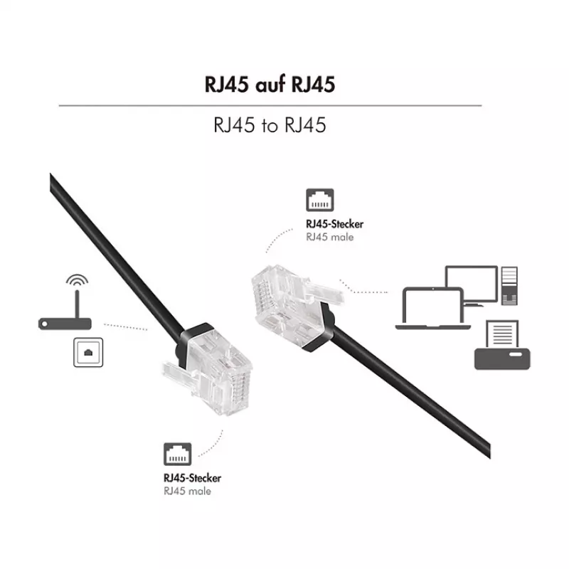 LogiLink Cat.6A U/UTP Slim High-Flex Patch Cable, 3m, Schwarz