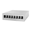 Logilink Consolidation Point Box 8-Port, Tisch-/Wand-/Hutschienenmontage, Grau