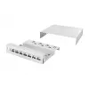 Logilink Consolidation Point Box 8-Port, Tisch-/Wand-/Hutschienenmontage, Grau