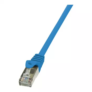 LogiLink CP1026S Cat 5e F/UTP RJ45 Patchkabel, 0,5 m, Blau, Snagless