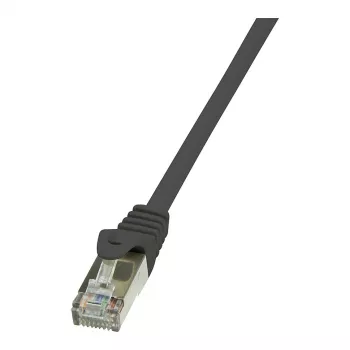 LogiLink CP1033S Cat.5e F/UTP RJ45 Patchkabel, 1 m, Schwarz, Snap-in-Schutz