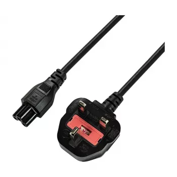 Logilink CP120 Stromkabel, BS 1363 (UK) auf IEC C5, Schwarz, 1,8 m