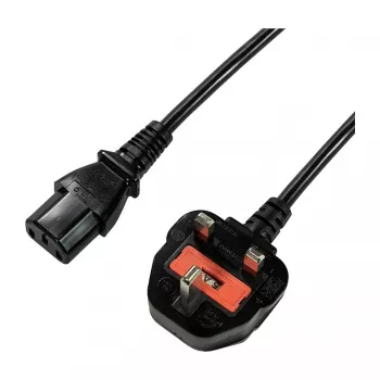 Logilink CP121 Netzkabel - BS 1363 (UK) auf IEC C13, 1,8 m, Schwarz
