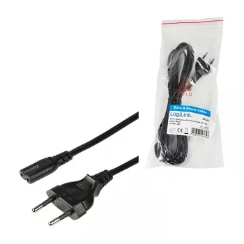 LogiLink CP145 Netzkabel Eurostecker auf IEC C7 1,8 m Schwarz