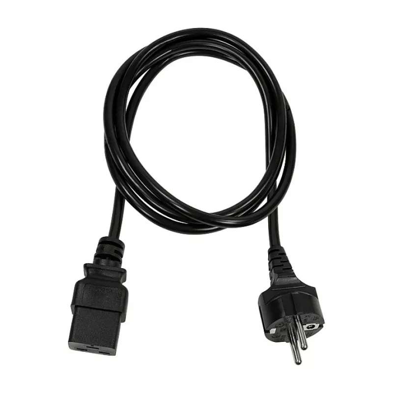 Logilink CP151 Netzkabel, CEE 7/7 auf IEC C19, Schwarz, 1 m