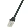 LogiLink CP2023U EconLine Cat6 U/UTP RJ45 Patchkabel - 0,5 m, Schwarz, mit Snap-on-Schutz