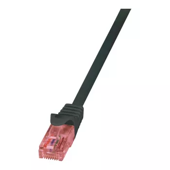 LogiLink CQ2013U CAT 6 U/UTP Patchkabel, 0,25 m, Schwarz, LSZH, Snagless