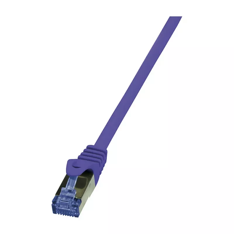 LogiLink CQ302VS Cat.6a S/FTP Patchkabel, 0,5 m, Lila, LSZH, Snagless