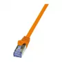 LogiLink CQ3068S Cat.6a S/FTP RJ45 Patchkabel, 3m, Orange, Snagless (LSZH)