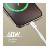LogiLink CU0320 USB 2.0 Type-C Kabel, USB-A auf USB-C, 480 Mbps, 60W, Nylon geflochten, Weiß, 0,5 m