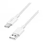 LogiLink CU0320 USB 2.0 Type-C Kabel, USB-A auf USB-C, 480 Mbps, 60W, Nylon geflochten, Weiß, 0,5 m