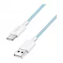 LogiLink CU0329 USB 2.0 Type-C Kabel, A/M auf C/M, 480 Mbps, 60W, Nylon, Blau, 0,5 m