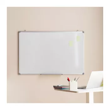 LOGILINK Dry Erase Whiteboard Wandmontage 120x90 cm Magnetische Stahltafel mit Aluminiumrahmen