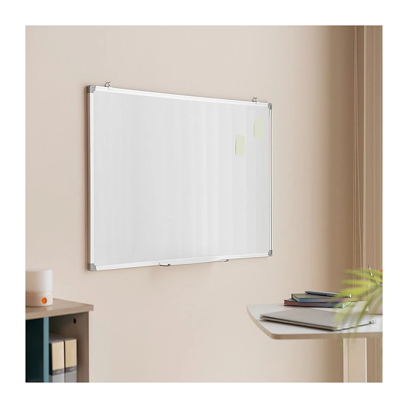 LOGILINK Dry Erase Whiteboard Wandmontage 120x90 cm Magnetische Stahltafel mit Aluminiumrahmen