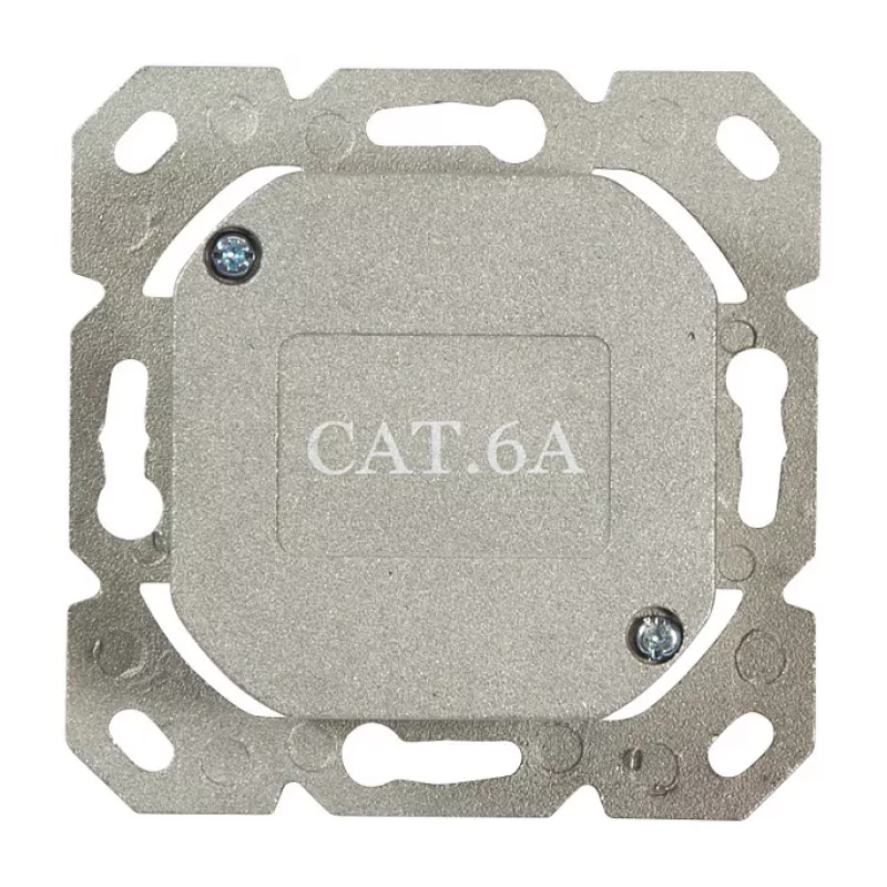 LogiLink DSIT Unterputz Cat. 6a geschirmte 2-Port RJ45 Anschlussdose Elfenbein