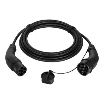 LogiLink Ladekabel für Elektroautos Typ 2, 11 kW, 3-Phasen, 20 A, 10 m, Schwarz