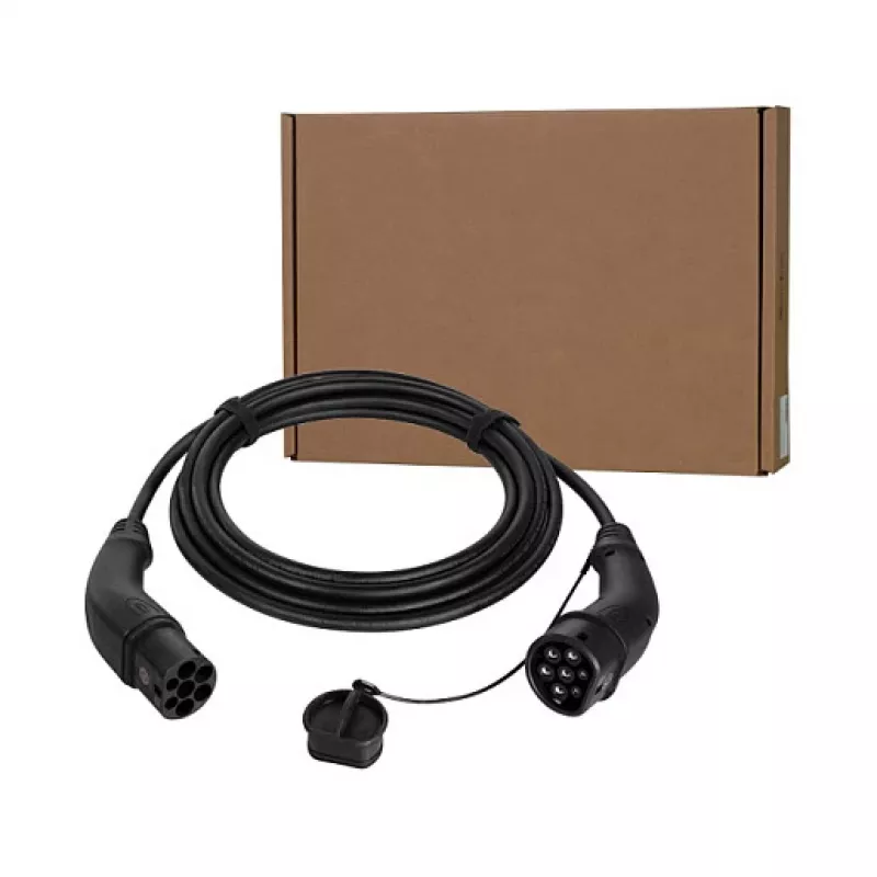 LogiLink Ladekabel für Elektroautos Typ 2, 11 kW, 3-Phasen, 20 A, 10 m, Schwarz