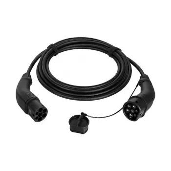 LogiLink Ladekabel für Elektroautos Typ 2, 11 kW, 3-Phasen, 20 A, 10 m, Schwarz